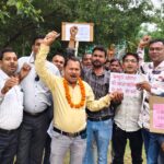 छत्तीसगढ़ सहकारी समिति कर्मचारी संघ एवं छत्तीसगढ़ समर्थन मूल्य धान खरीदी कंप्यूटर ऑपरेटर संघ का संयुक्त आंदोलन आज सातवें दिन भी जारी